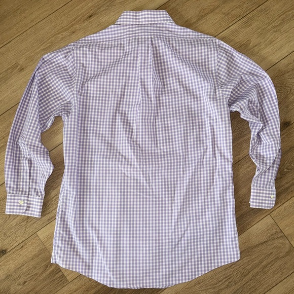 Brooks Brothers Lavender Checkered Button Down Shirt - Picture 4 of 5